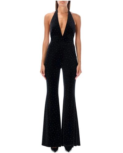 Alexandre Vauthier Kristallisierter jumpsuit - Schwarz