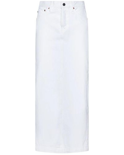 Wardrobe NYC Weiße denim-säulenrock