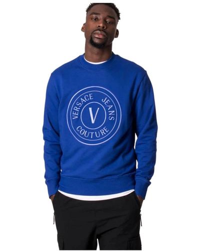 Versace Blauer emblem logo 3d pullover