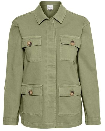 My Essential Wardrobe Chaqueta militar elegante - Verde