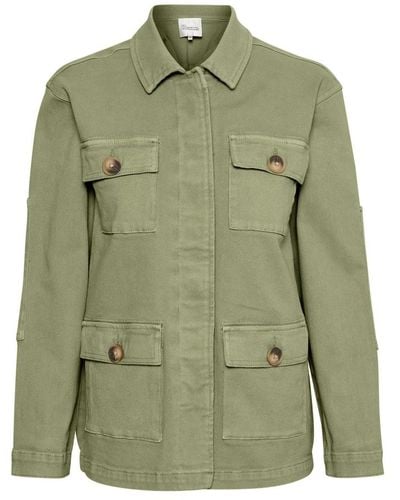 My Essential Wardrobe Giacca militare elegante - Verde