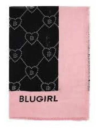 Blugirl Blumarine Sciarpa con logo stampato - Nero