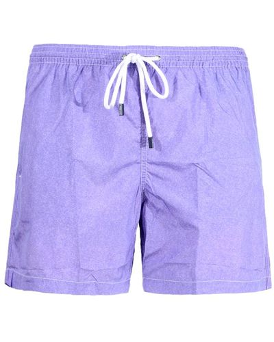 Barba Napoli Lila strandkleidung elastische taille shorts - Blau