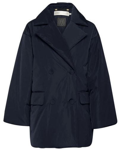 Inwear Double-Breasted Coats - Blue