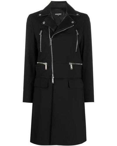 DSquared² Single-Breasted Coats - Black