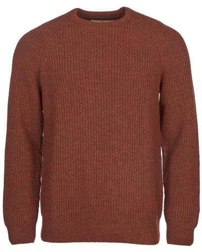 Barbour Round-Neck Knitwear - Brown