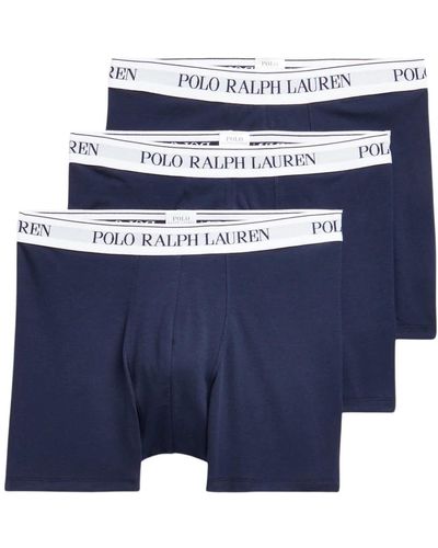 Ralph Lauren Bequeme baumwoll boxershorts 3er pack - Blau
