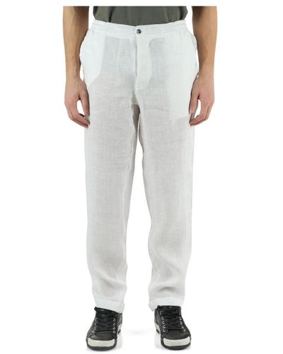 Alpha Studio Slim-Fit Trousers - Grey