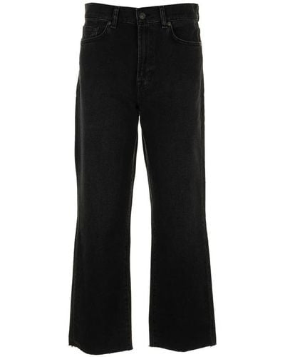 7 For All Mankind Wide Jeans - Black