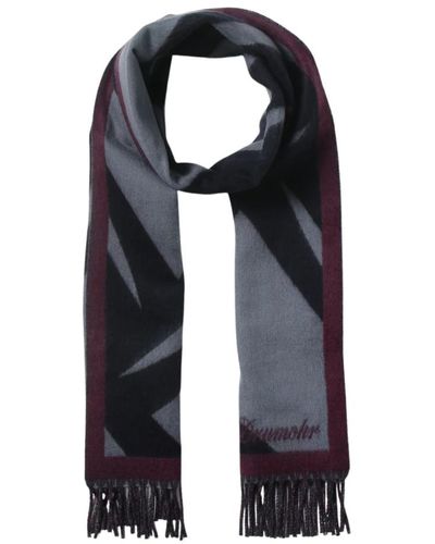 Drumohr Razor blade wool scarves - Nero