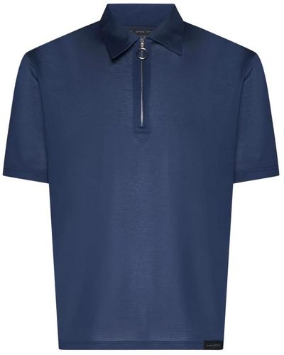 Low Brand Tops > polo shirts - Bleu