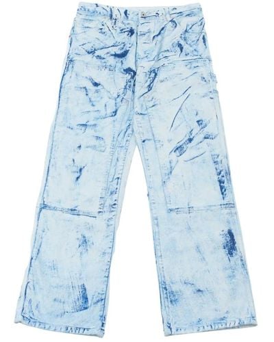 Heron Preston Weite Jeans - Blau