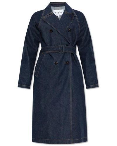 Alaïa Coats > trench coats - Bleu