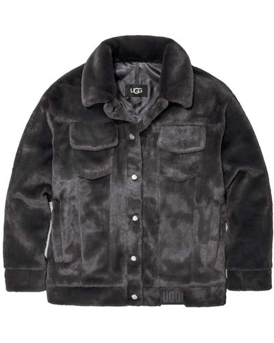 UGG Faux Fur & Shearling Jackets - Black