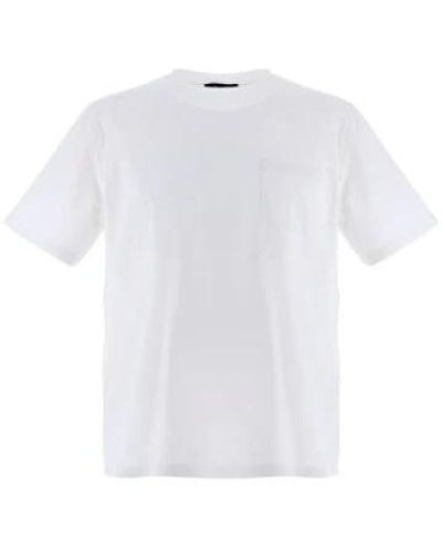 Herno Baumwoll t-shirt mit tasche - Weiß