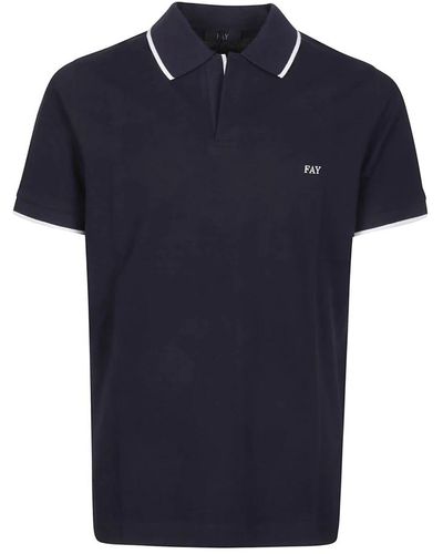 Fay Polo shirt stretch per uomo - Blu