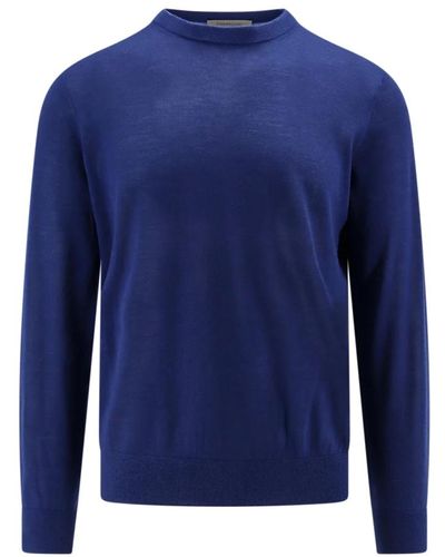 Corneliani Knitwear > round-neck knitwear - Bleu