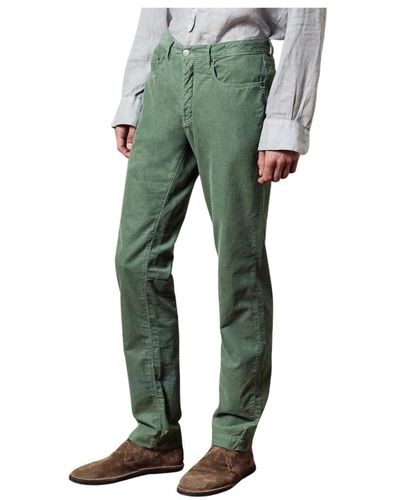 Massimo Alba Alunga pantaloni in velluto - Verde