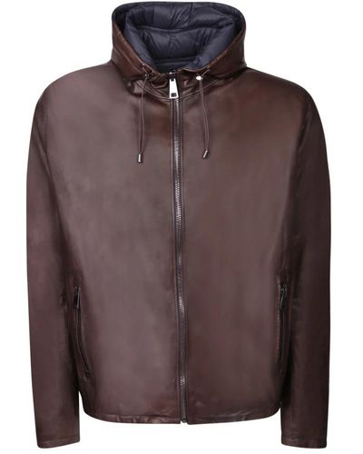 Dell'Oglio Leather Jackets - Brown