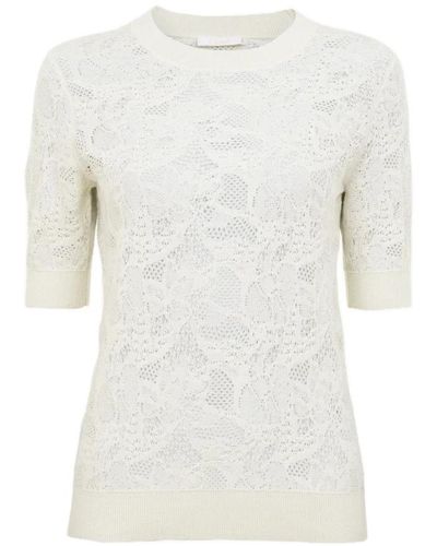 Chloé Round-Neck Knitwear - White