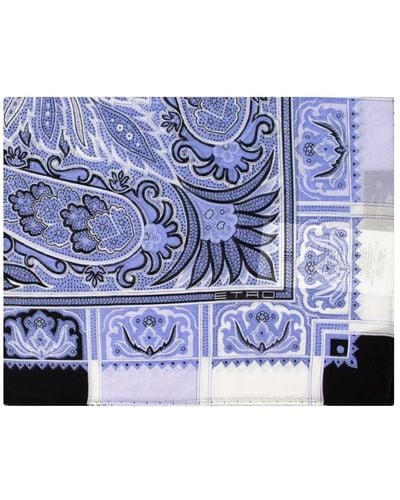 Etro Scialle paisley in seta - Blu