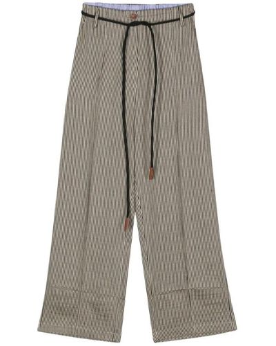 Alysi Wide Trousers - Grey