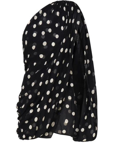 Stella McCartney Seidenkleid mit polka dots - Schwarz