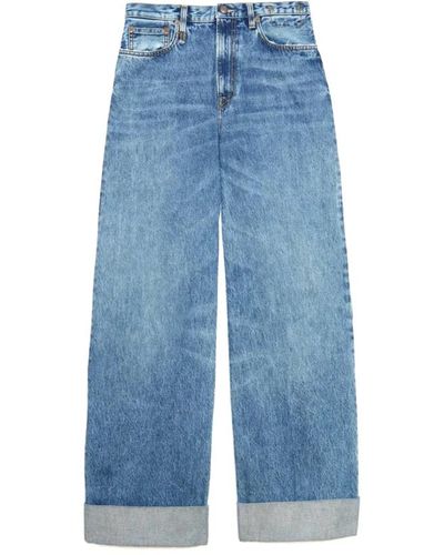 R13 Jeans larges - Bleu