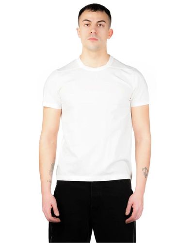 Rick Owens Weißes baumwoll-jersey t-shirt