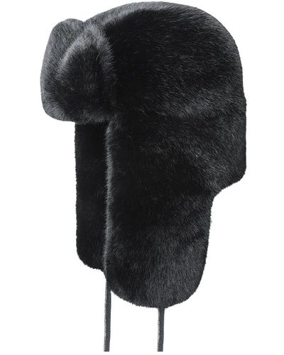 Kangol Cappello faux fur trapper - Nero