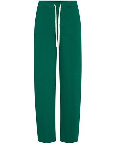 DRYKORN Pantaloni verdi a vita alta e gamba larga - Verde