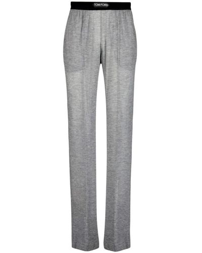 Tom Ford Straight Trousers - Grey
