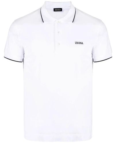 ZEGNA Polo Shirts - White