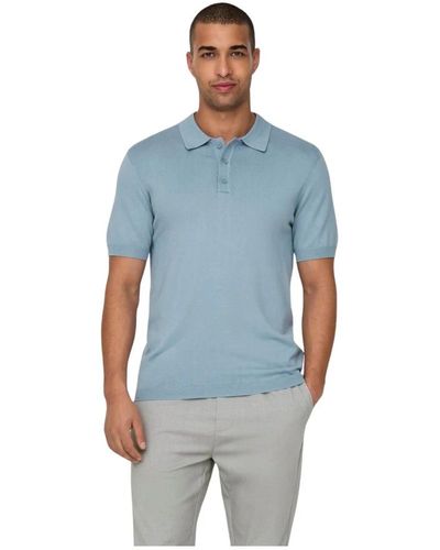 Only & Sons Lässiges polo - Blau