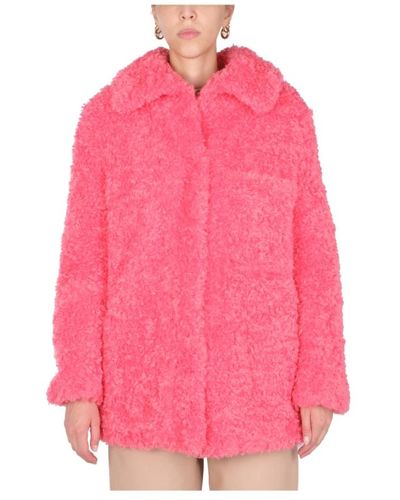 Stella McCartney Faux fur shearling jacke - Pink