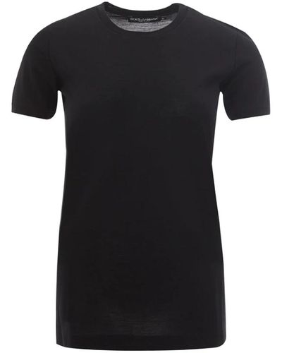 Dolce & Gabbana Magliette di lana nera - Nero