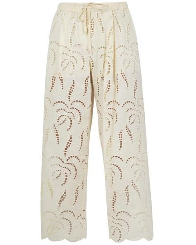 Ottod'Ame Wide Pants - Natural