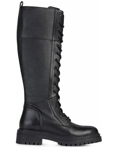 Geox Lace-Up Boots - Black