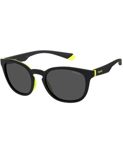 Polaroid Occhiali da sole neri gialli/grigi - Nero