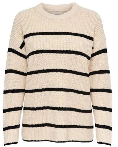 ONLY Round-Neck Knitwear - Natural