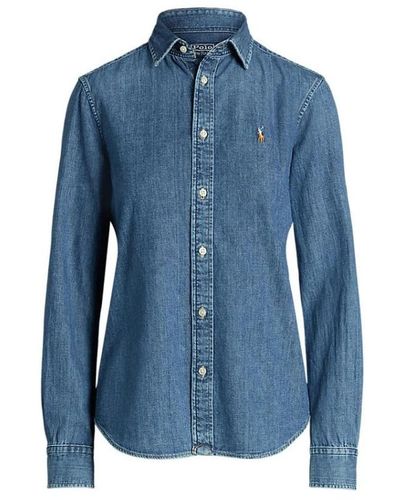 Ralph Lauren Camisas de manga larga con botones - Azul