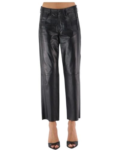 DROMe Leather trousers - Negro