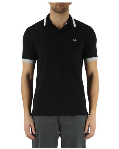 Sun 68 Polo Shirts - Black