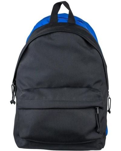 Balenciaga Stylischer schwarzer und blauer canvas-rucksack