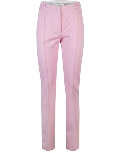 Sportmax Pantalones rosa ajuste slim