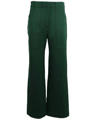 Victoria Beckham Wide trousers - Grün