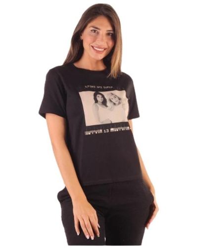 Kendall + Kylie Camiseta de algodón para mujer - Negro