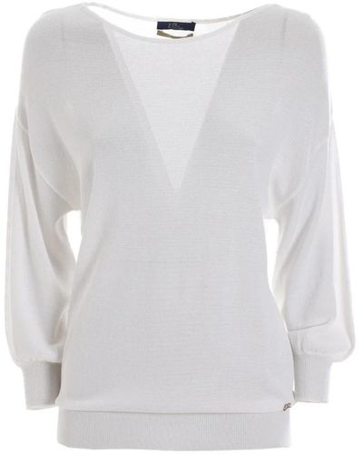 Yes-Zee Knitwear > round-neck knitwear - Blanc
