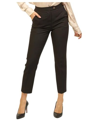 Yes-Zee Cropped Trousers - Black