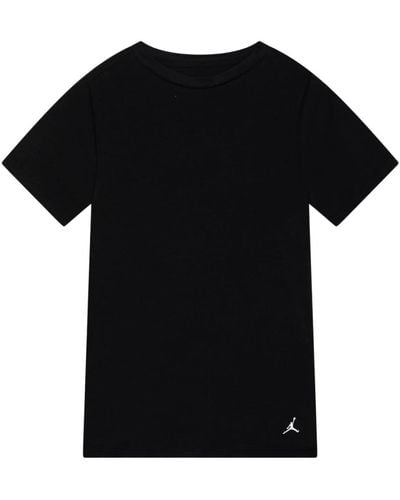 Nike T-shirt nera flight base collo a costine - Nero
